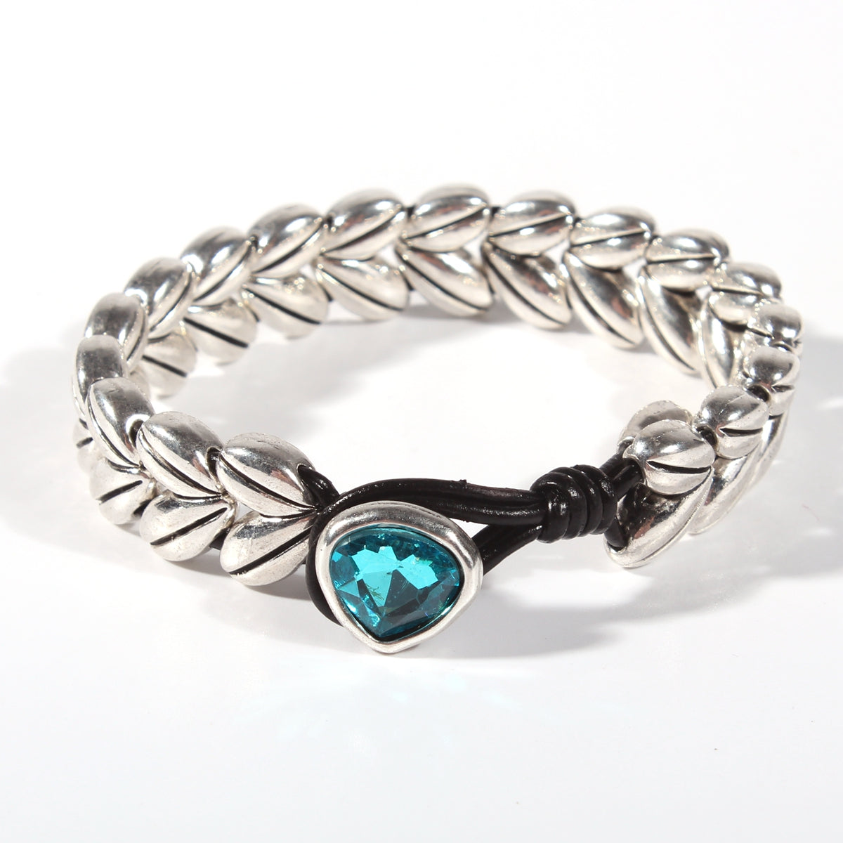 Genuine leather handmade women's bracelet MBR-16