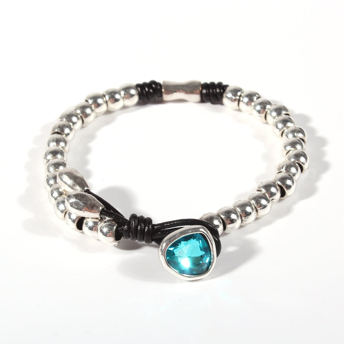 Genuine leather handmade women's bracelet MBR-24