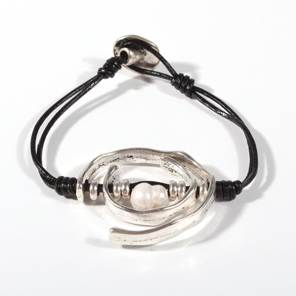 Genuine leather handmade women's bracelet MBR-22