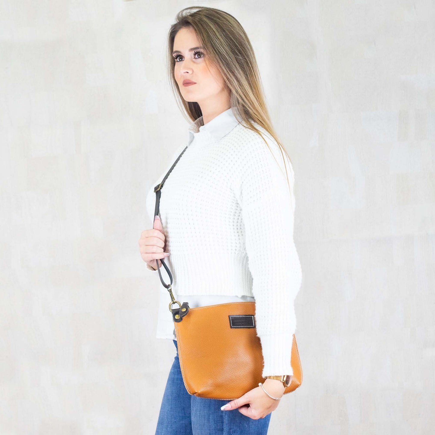 Crossbody women genuine leather made in Italy LEB-01