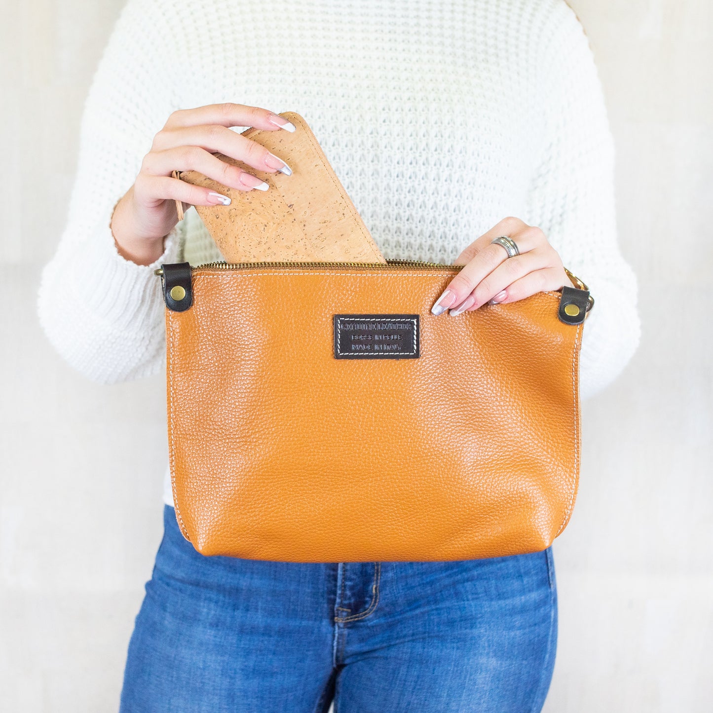 Crossbody women genuine leather made in Italy LEB-01