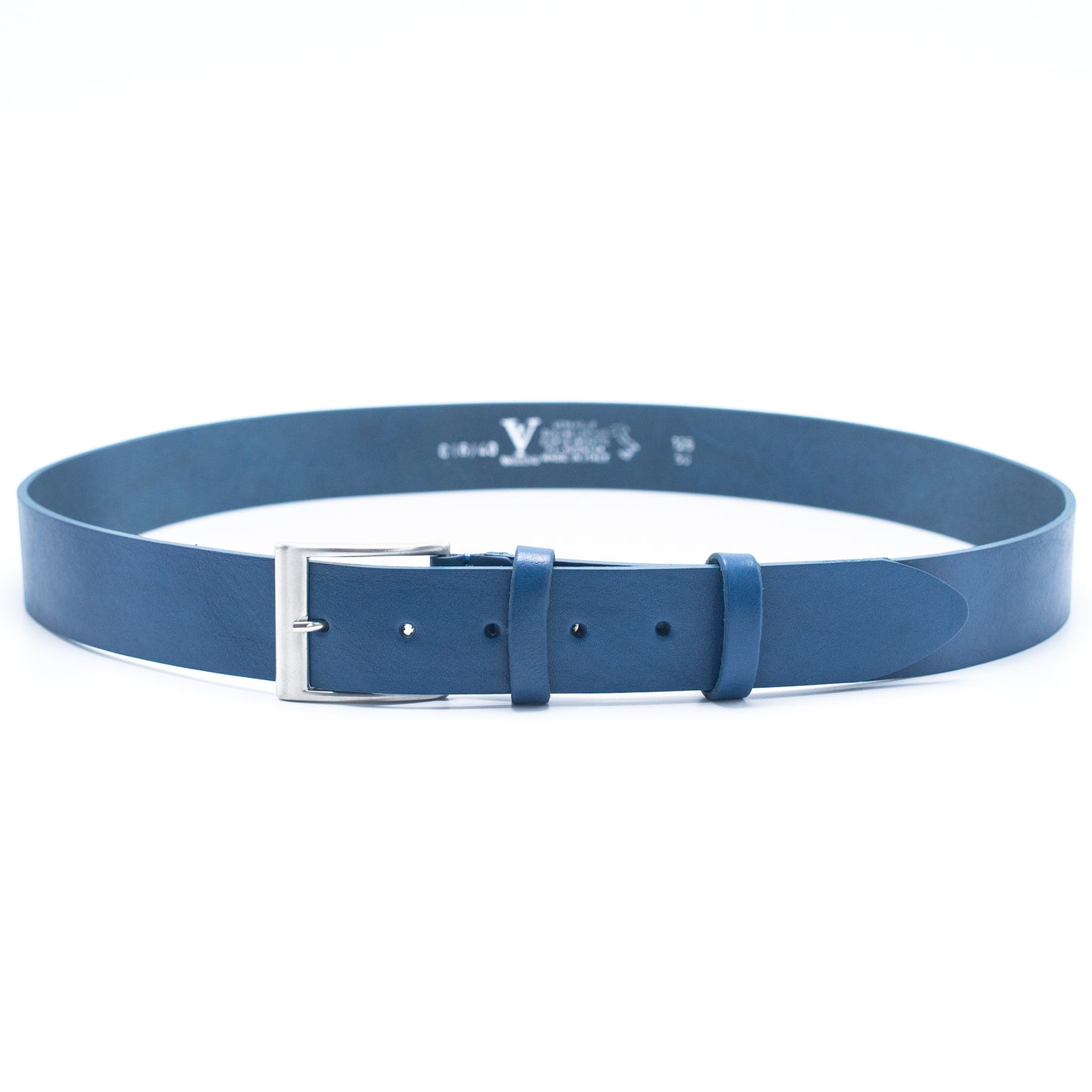 Blue Made in Italy Genuine leather Men Belt LEL-03