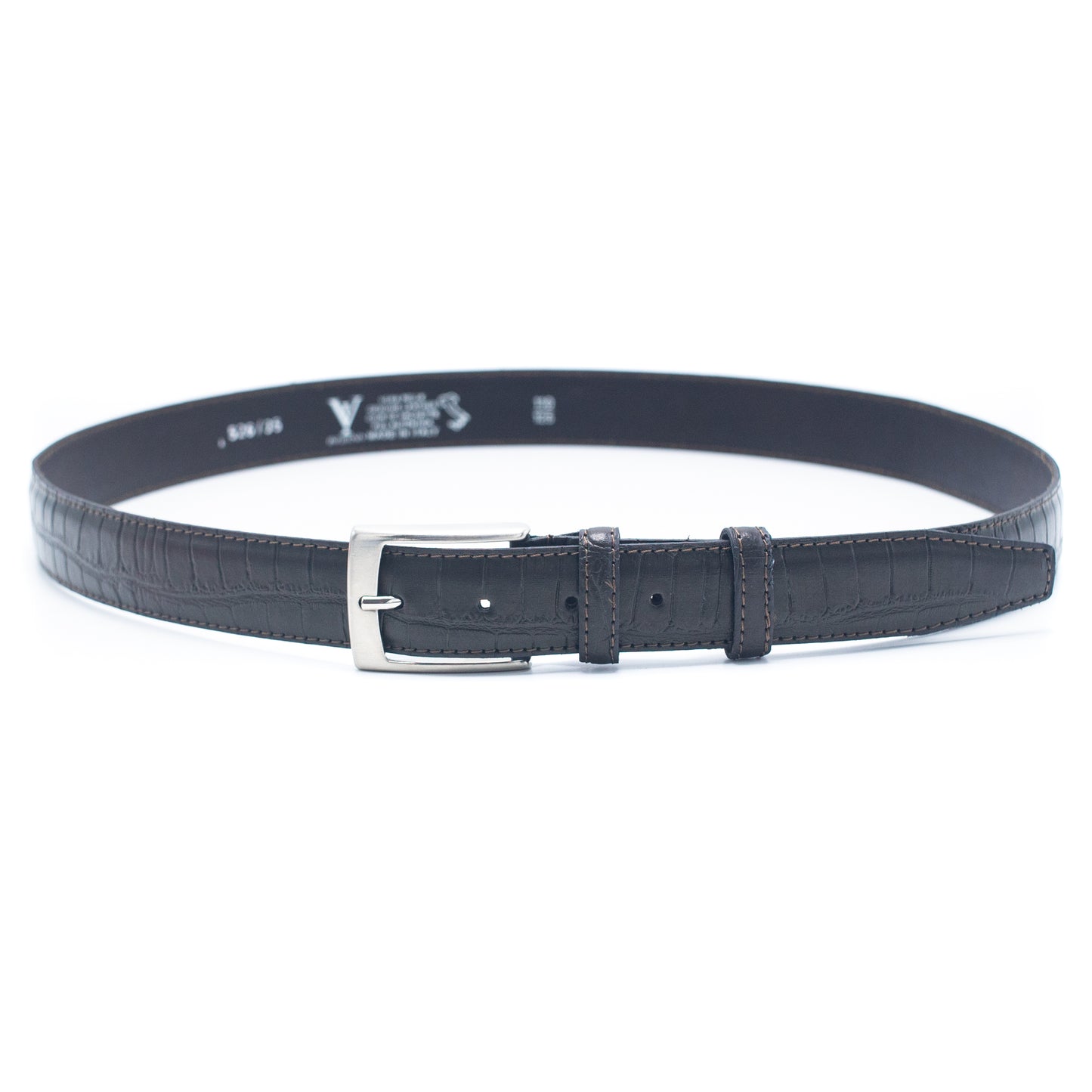 Embossing Made in Italy Genuine leather Men Belt LEL-05-B