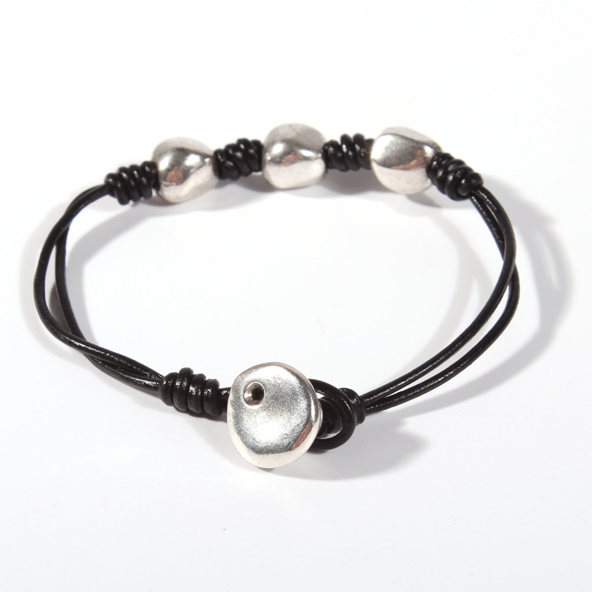 Genuine leather handmade women's bracelet MBR-03