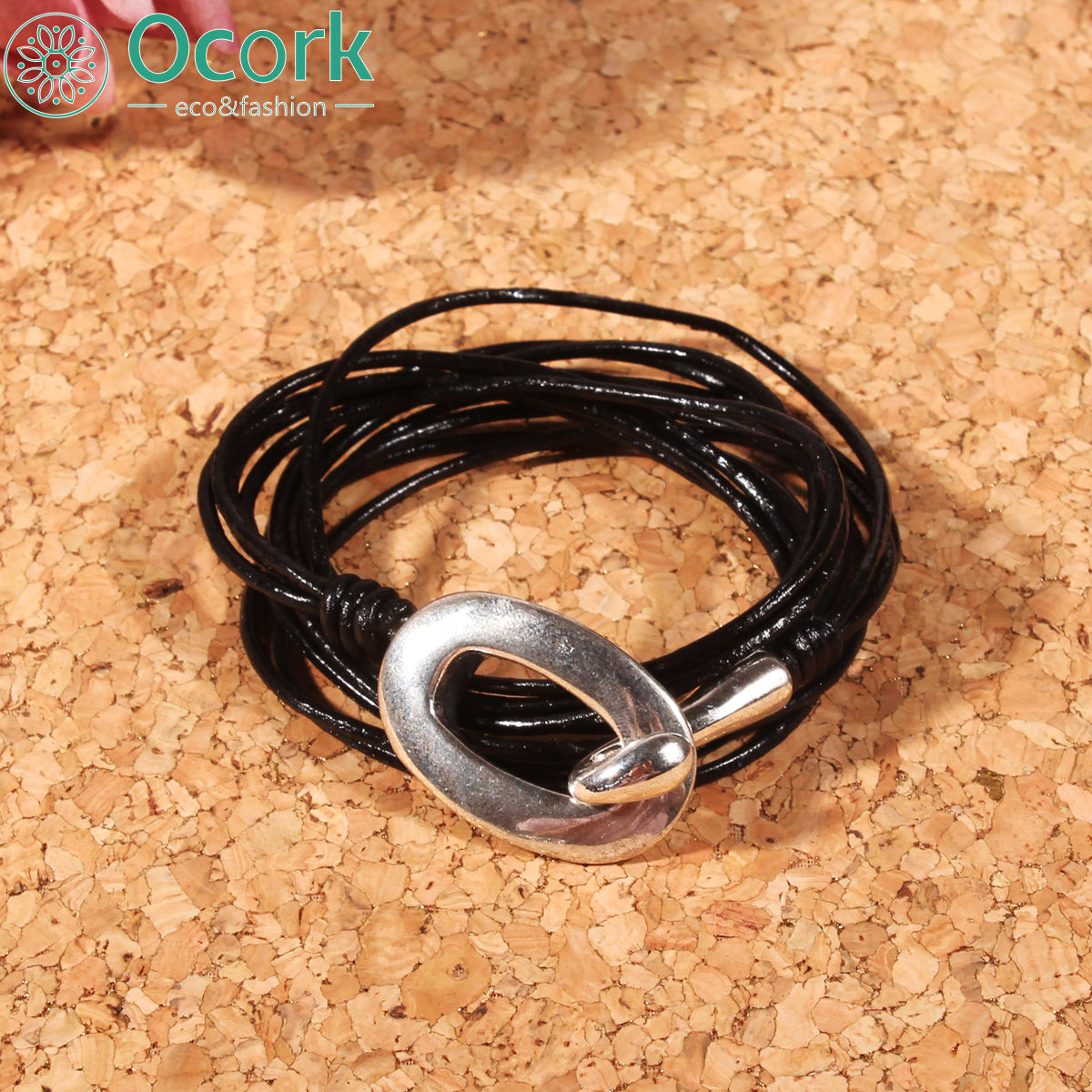 Genuine leather handmade women's bracelet MBR-12