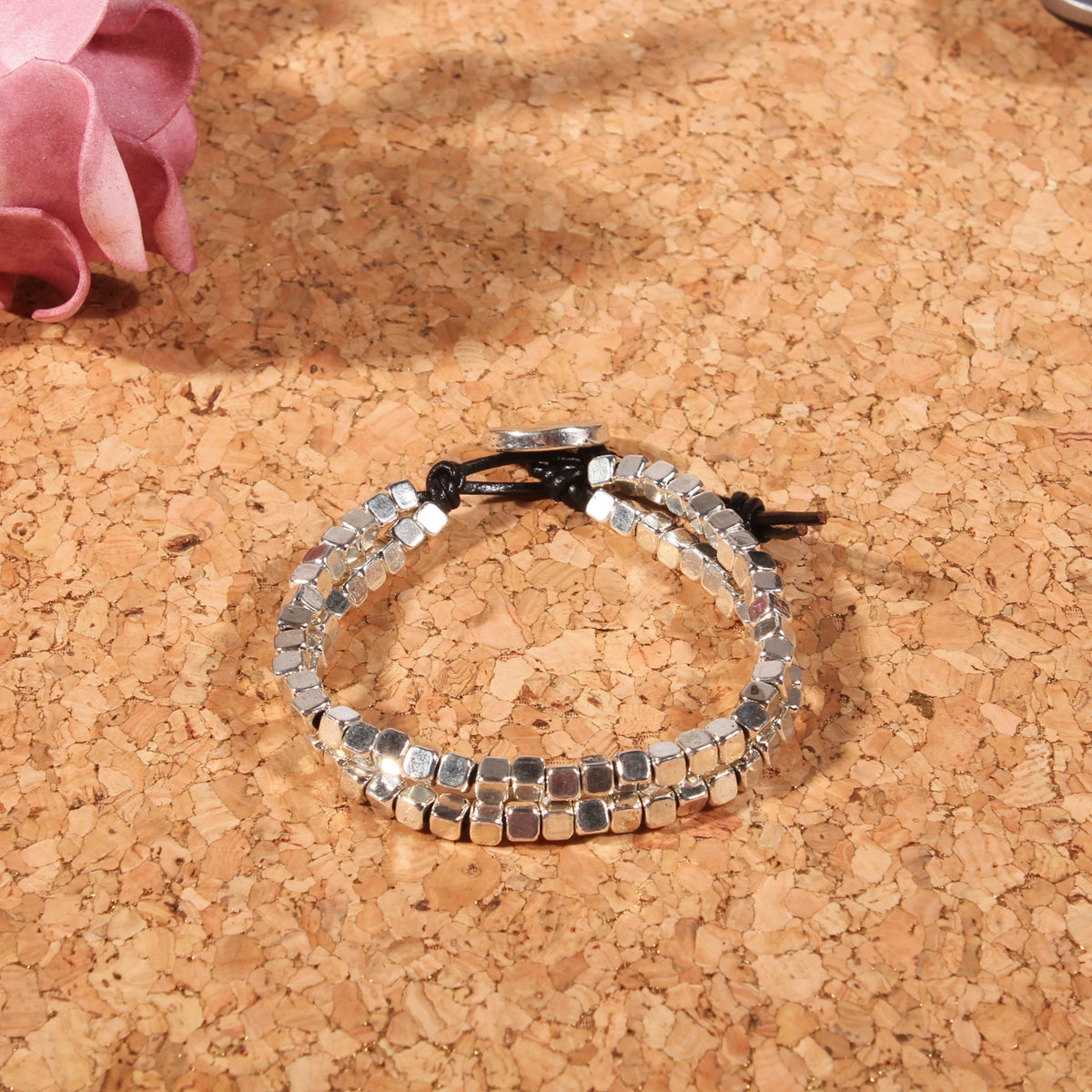 Genuine leather handmade women's bracelet MBR-18