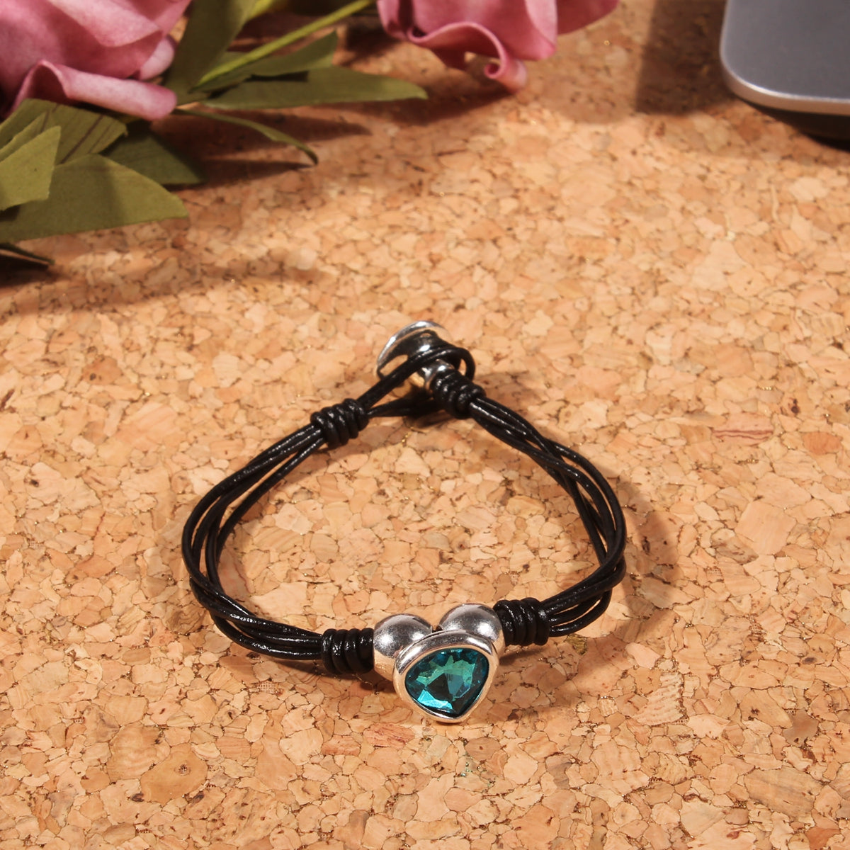 Genuine leather handmade women's bracelet MBR-01