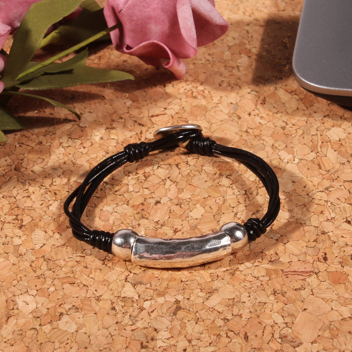 Genuine leather handmade women's bracelet MBR-14