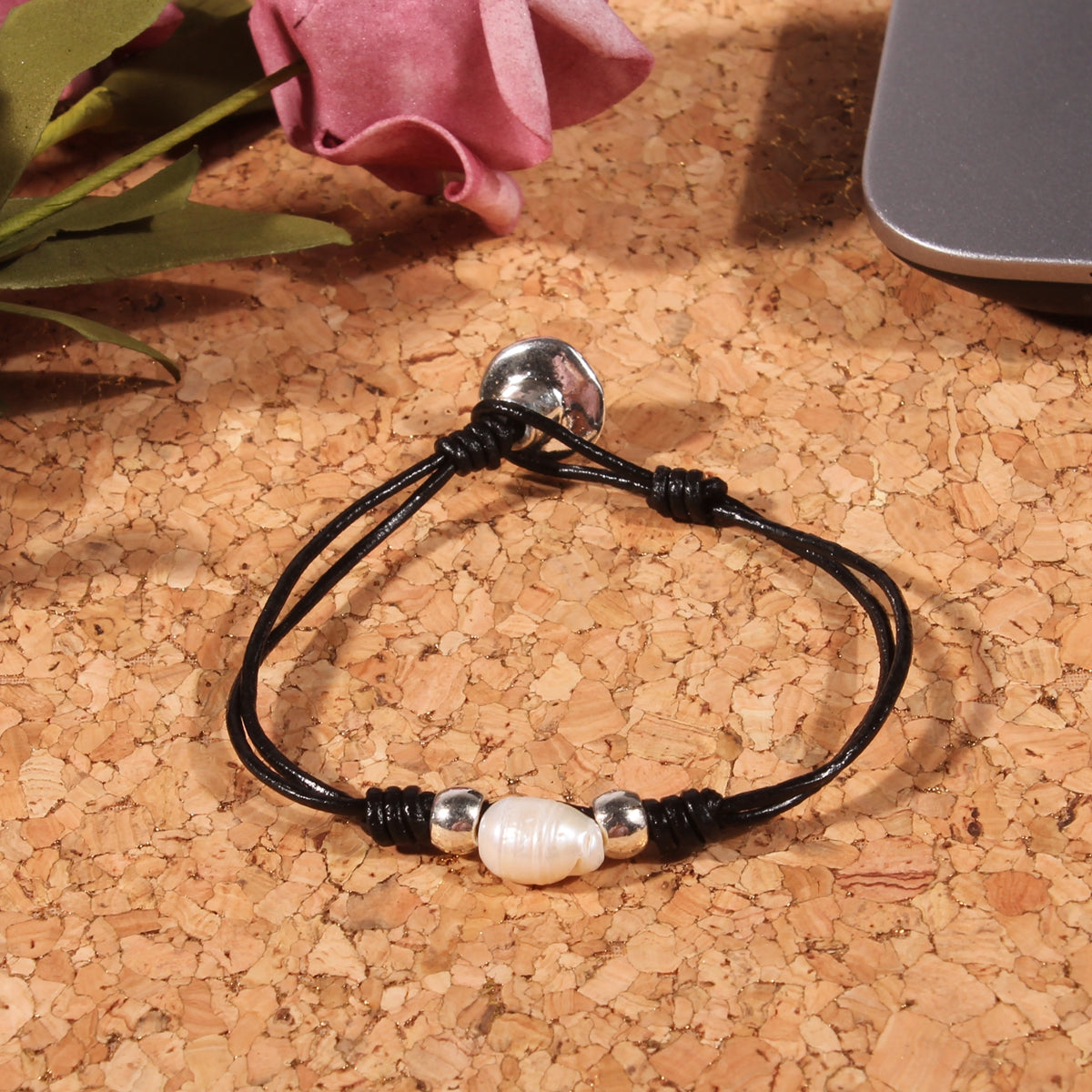 Genuine leather handmade women's bracelet MBR-04