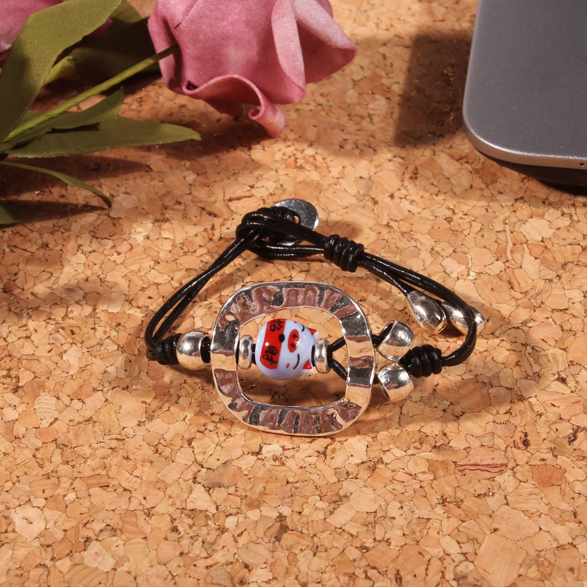Genuine leather handmade women's bracelet MBR-05 Randomly