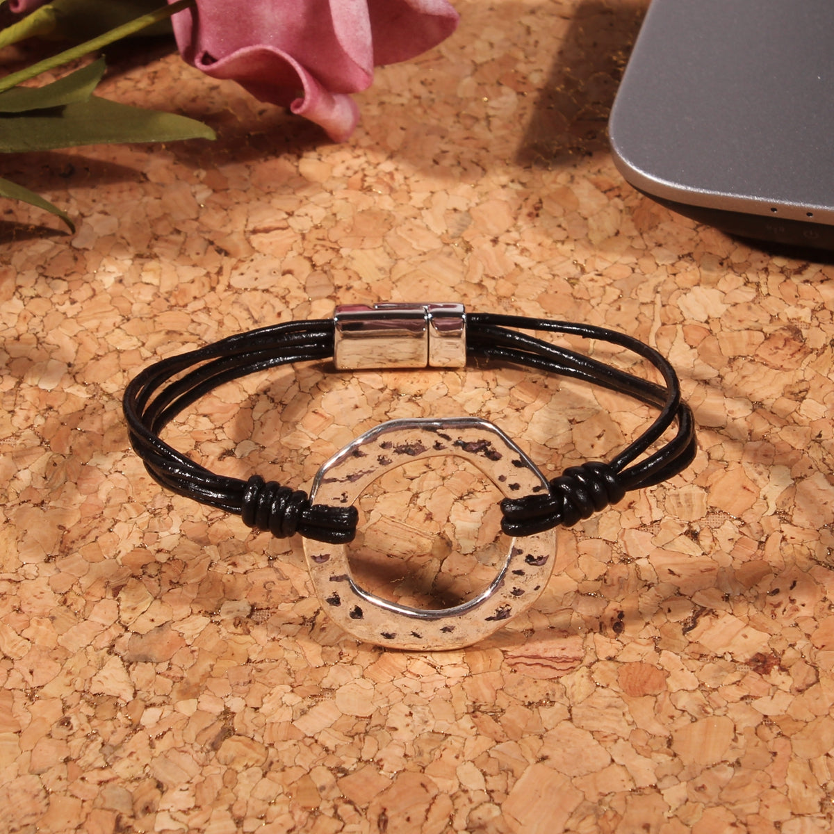 Genuine leather handmade women's bracelet MBR-02