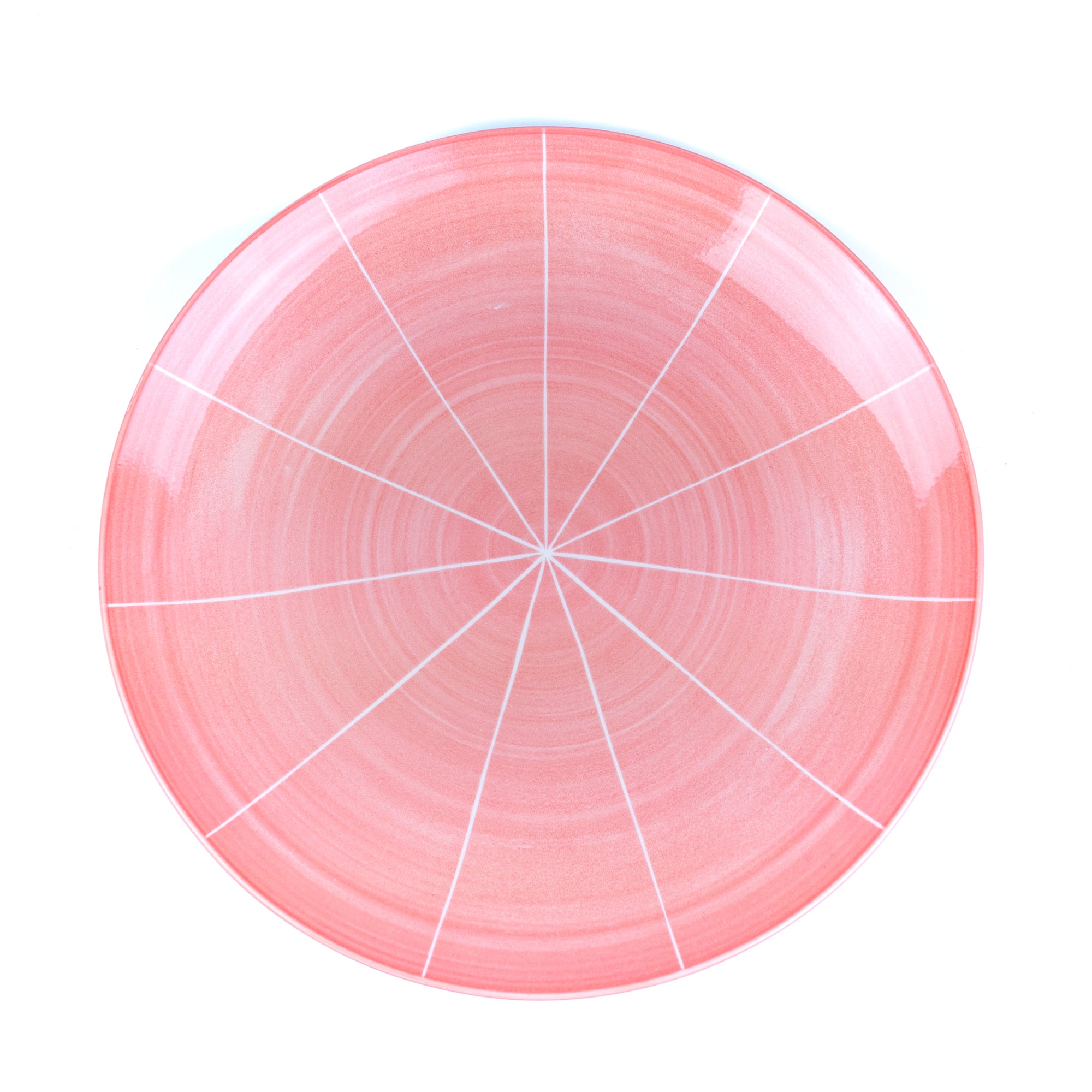 Conjunto de Louça 12 Peças com Padrão Radial - Rosa (4 Pessoas)REF-807006