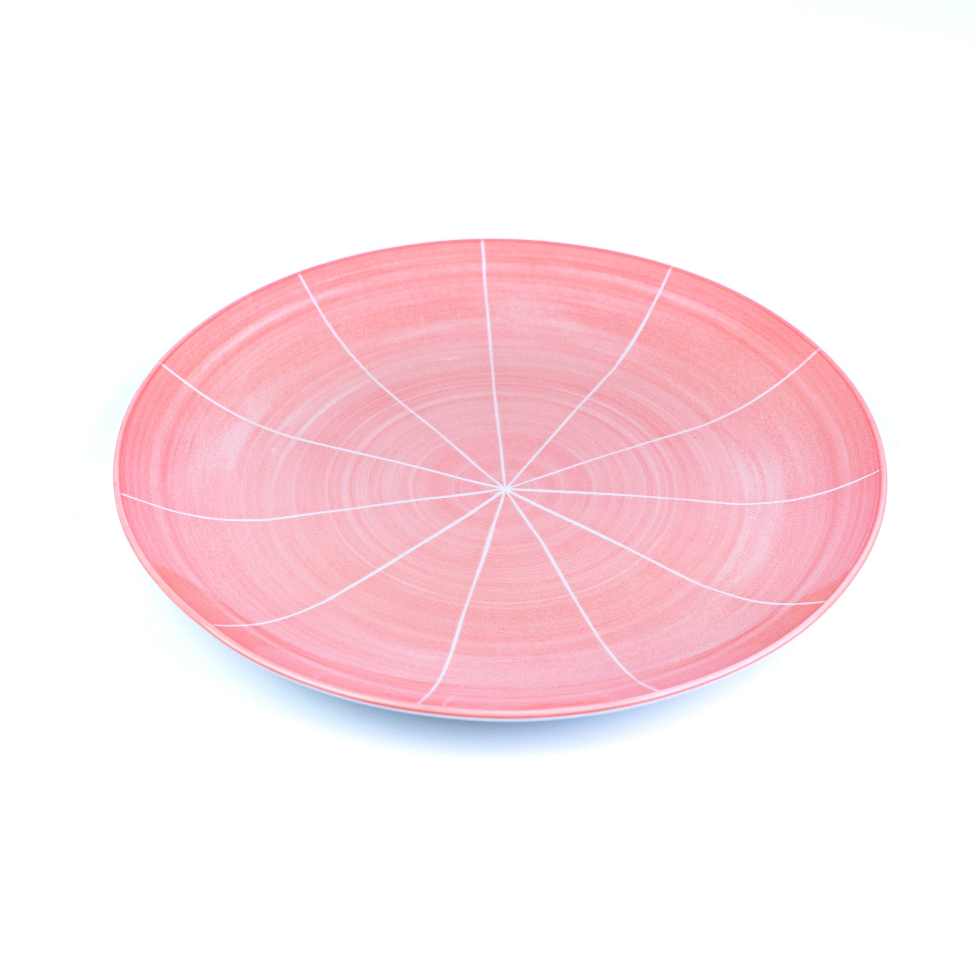 Conjunto de Louça 12 Peças com Padrão Radial - Rosa (4 Pessoas)REF-807006