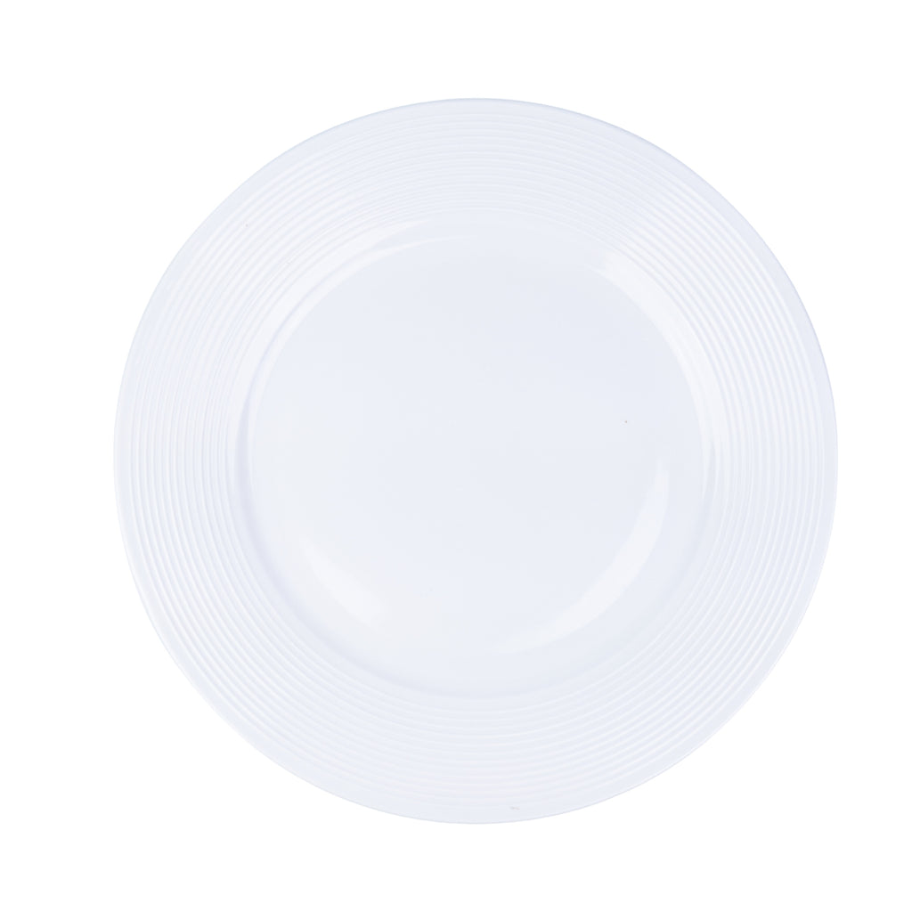 Conjunto de Louça 12 Peças com Textura em Relevo - Branco Puro (4 Pessoas) REF-809001