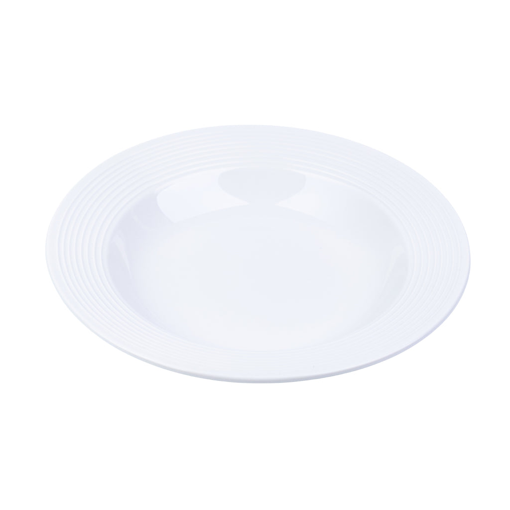 Conjunto de Louça 12 Peças com Textura em Relevo - Branco Puro (4 Pessoas) REF-809001