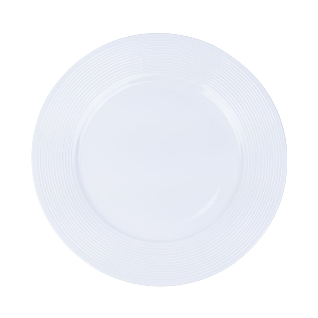 Conjunto de Louça 18 Peças com Textura em Relevo - Branco Puro (6 Pessoas) REF-809002