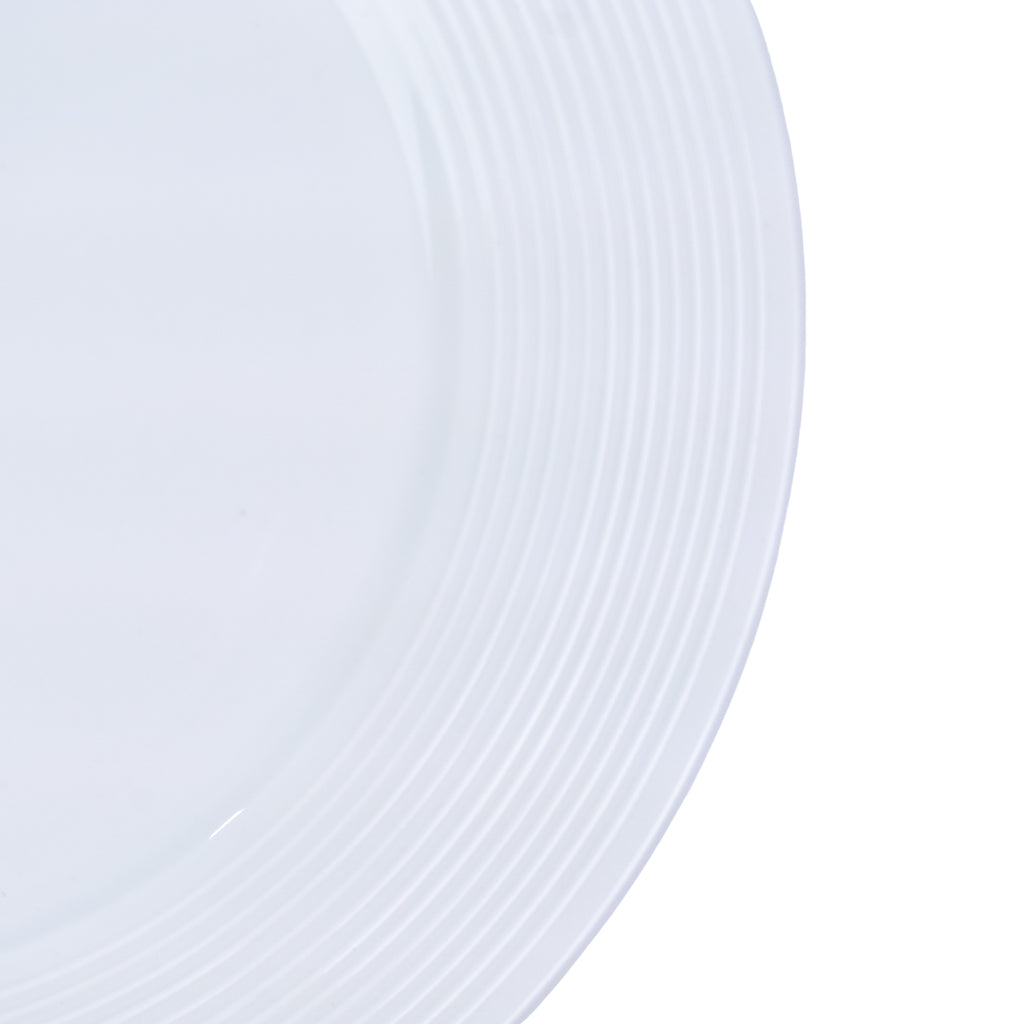 Conjunto de Louça 18 Peças com Textura em Relevo - Branco Puro (6 Pessoas) REF-809002