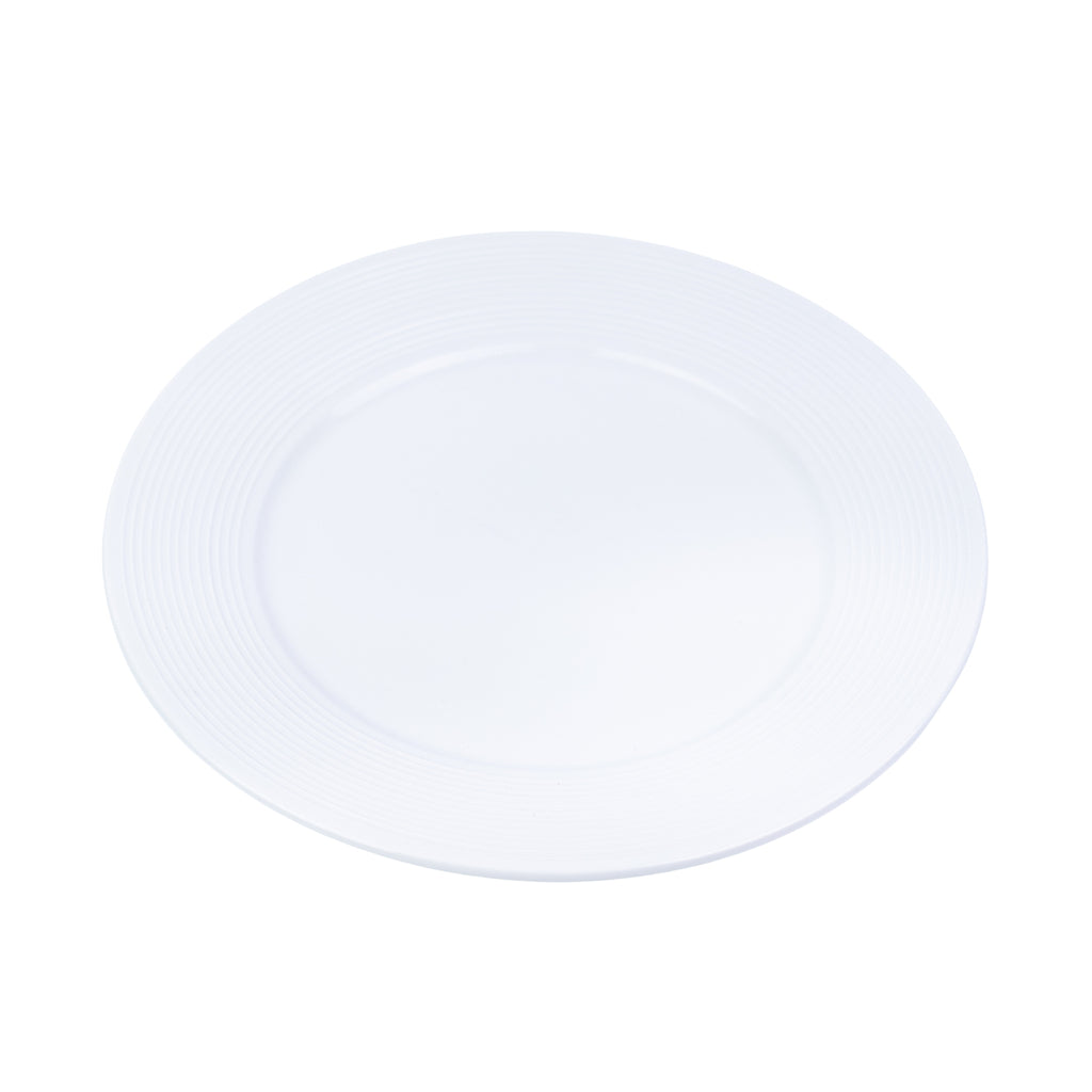 Conjunto de Louça 18 Peças com Textura em Relevo - Branco Puro (6 Pessoas) REF-809002