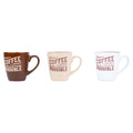 Caneca Pequena de Cerâmica 220cc "Coffee Makes Everything Possible" - 3 Cores REF-207005