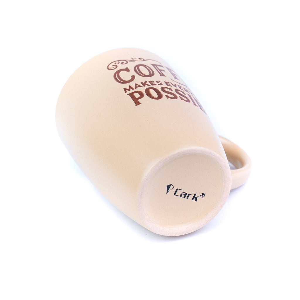 Caneca de Cerâmica 330cc "Coffee Makes Everything Possible" - 3 Cores Disponíveis REF-207004