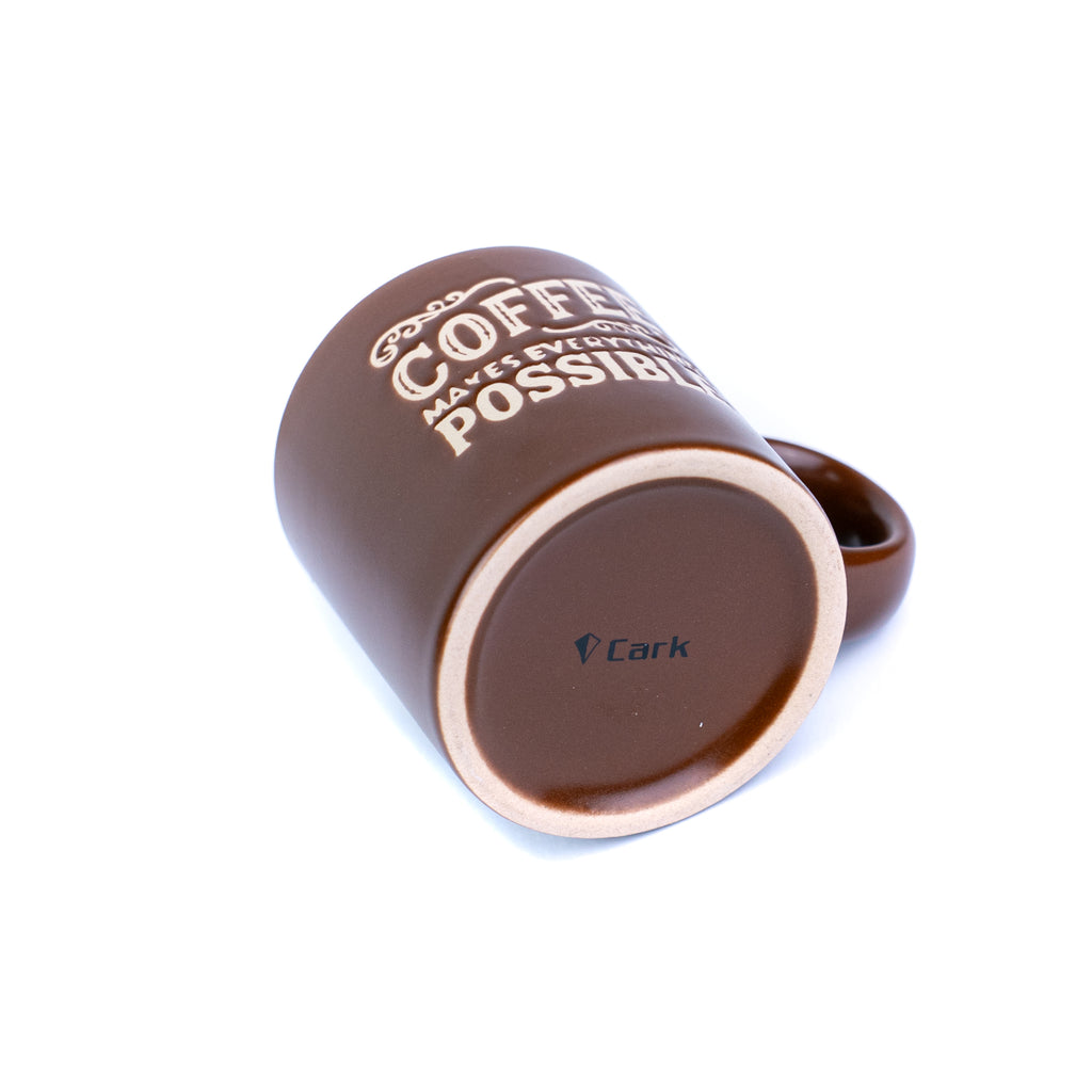 Caneca Pequena de Cerâmica 170cc "Coffee Makes Everything Possible" - 3 Cores REF-207002