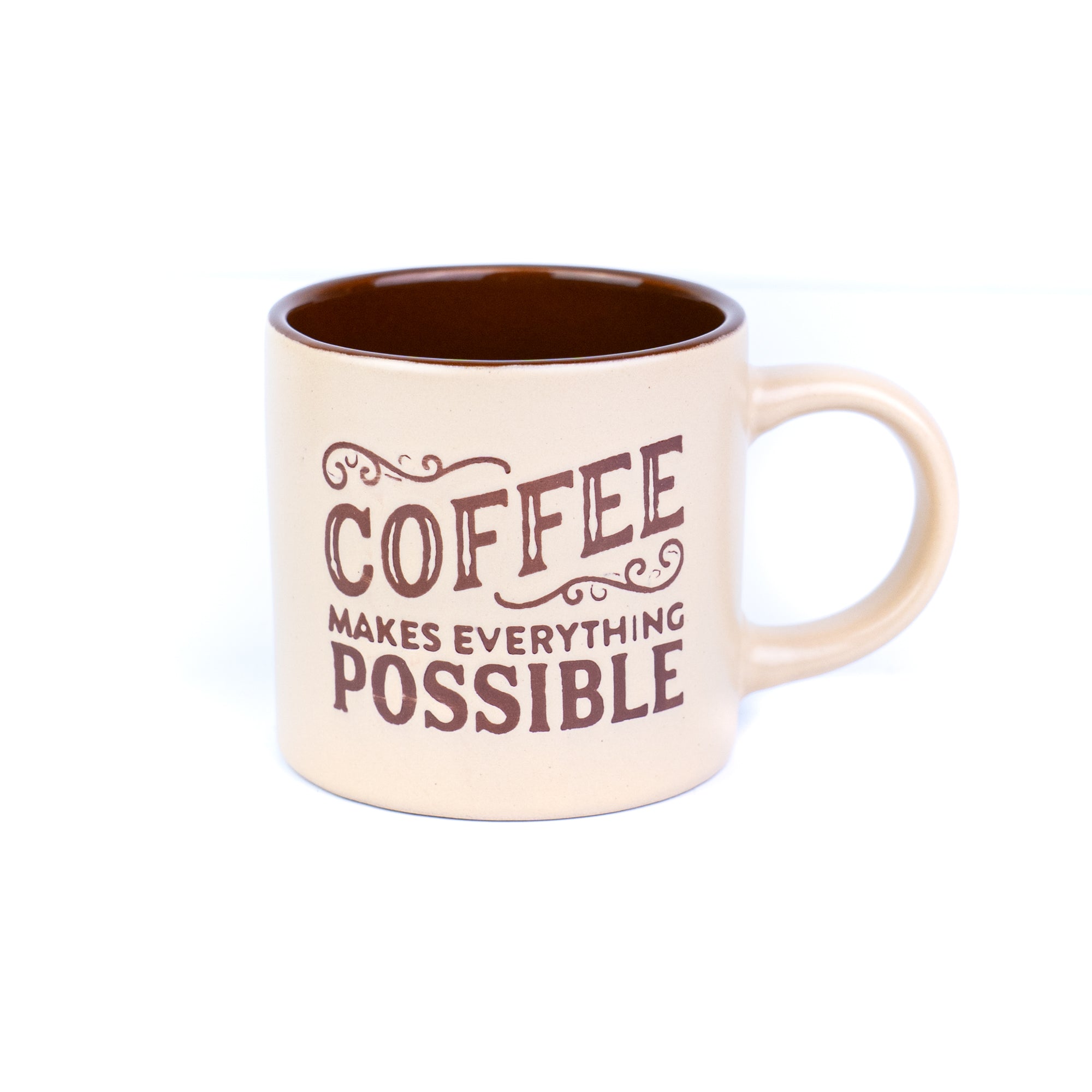 Chávena de Espresso 90cc "Coffee Makes Everything Possible" - 3 Cores REF-203003