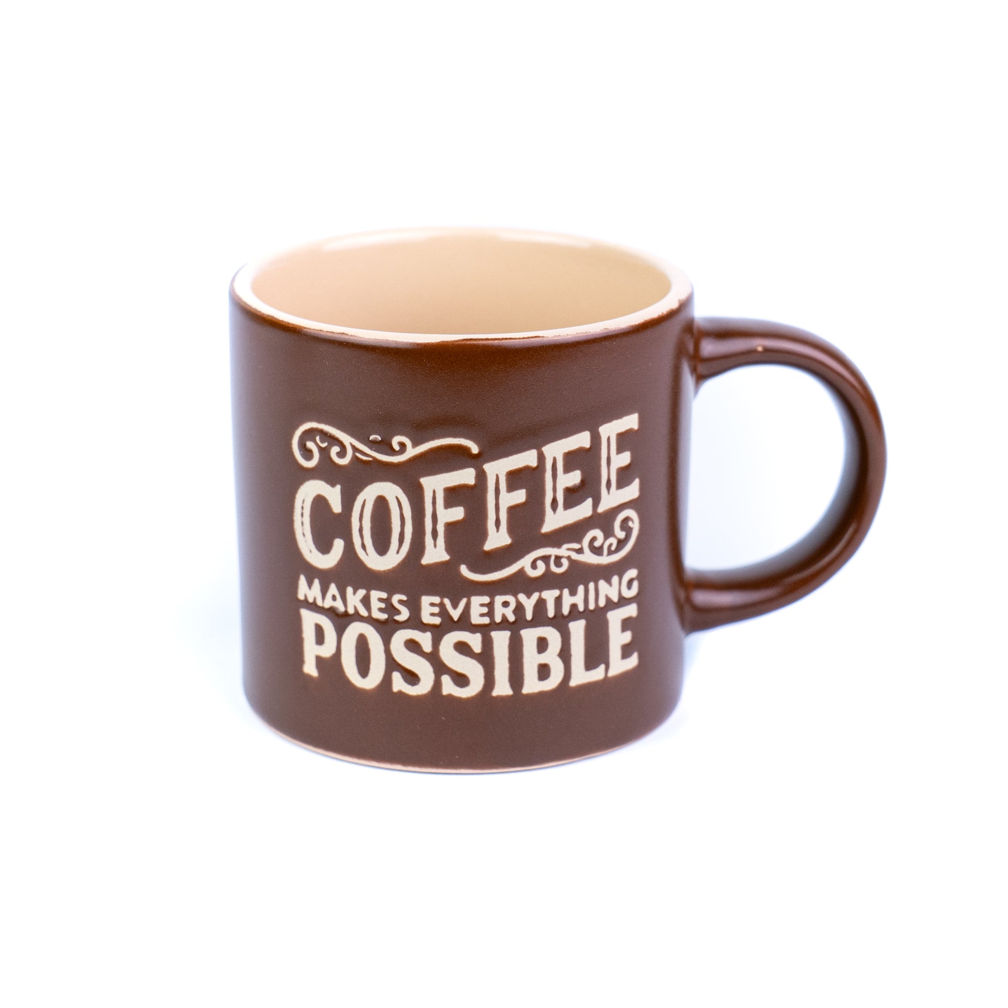 Chávena de Espresso 90cc "Coffee Makes Everything Possible" - 3 Cores REF-203003