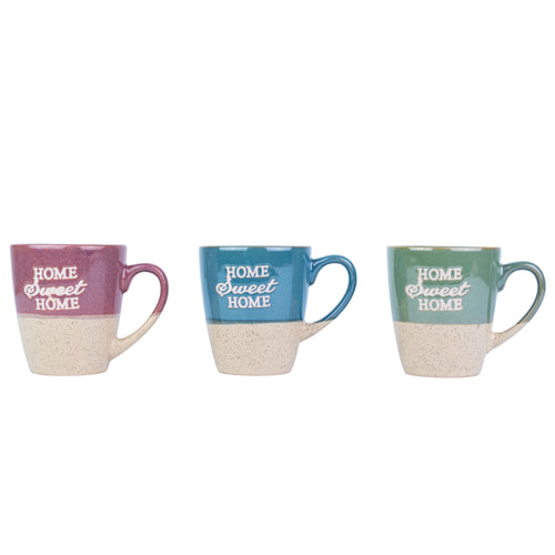 Caneca Pequena de Cerâmica 220cc "Home Sweet Home" - 3 Cores REF-207008