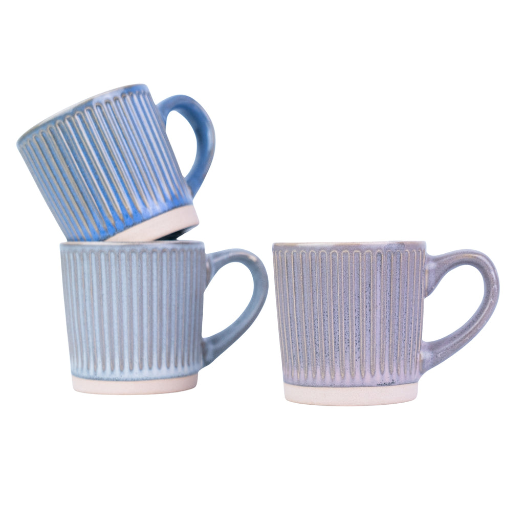 Chávena de Espresso 95cc com Textura Vertical - 3 Cores Degradê REF-207015