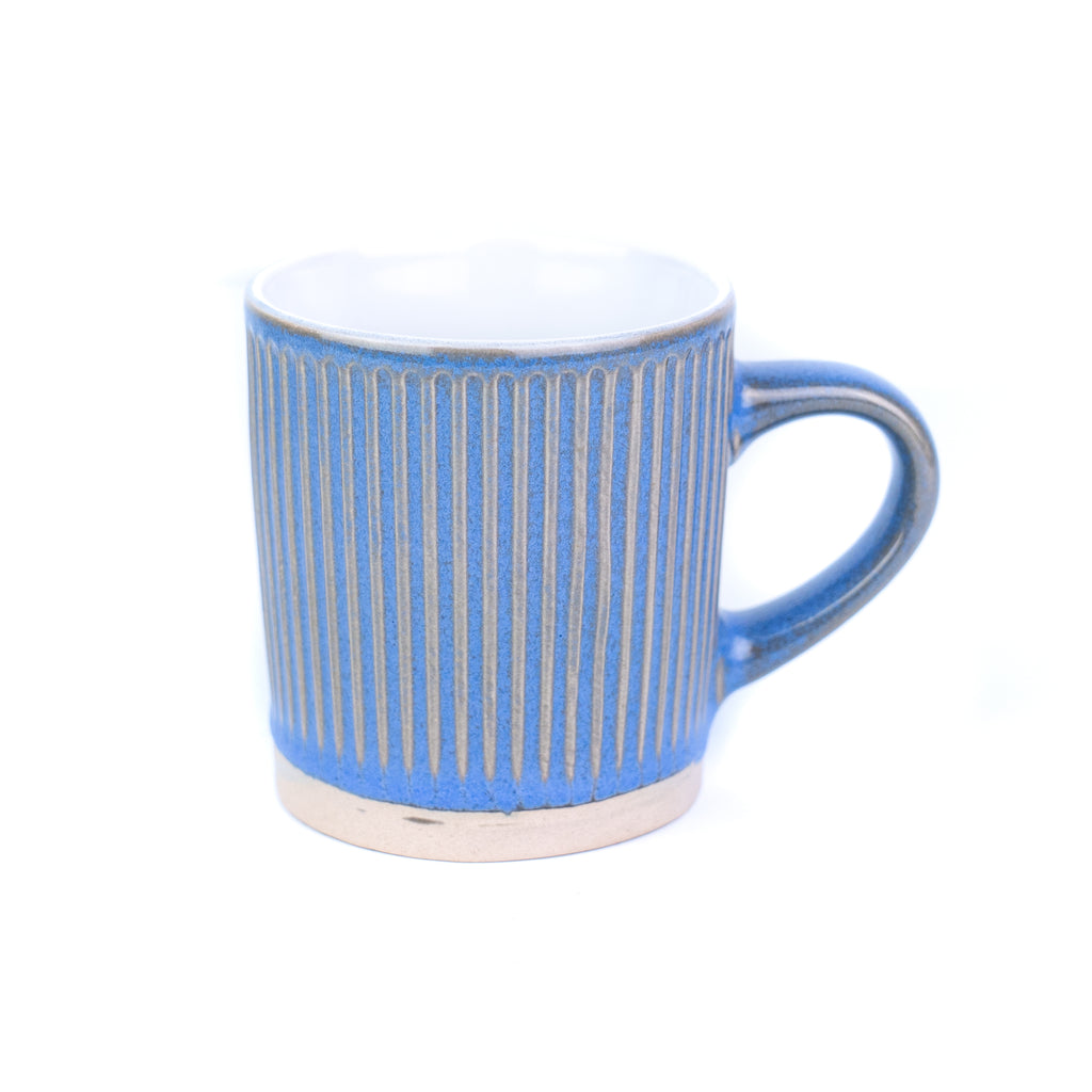 Caneca Pequena de Cerâmica 210cc com Textura Vertical - 3 Cores Degradê REF-207014