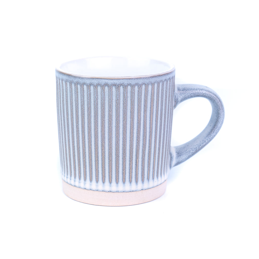 Caneca Pequena de Cerâmica 210cc com Textura Vertical - 3 Cores Degradê REF-207014