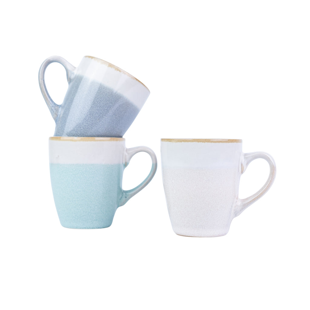 Chávena de Espresso 90cc Bicolor com Acabamento Dourado - 3 Cores REF-207012