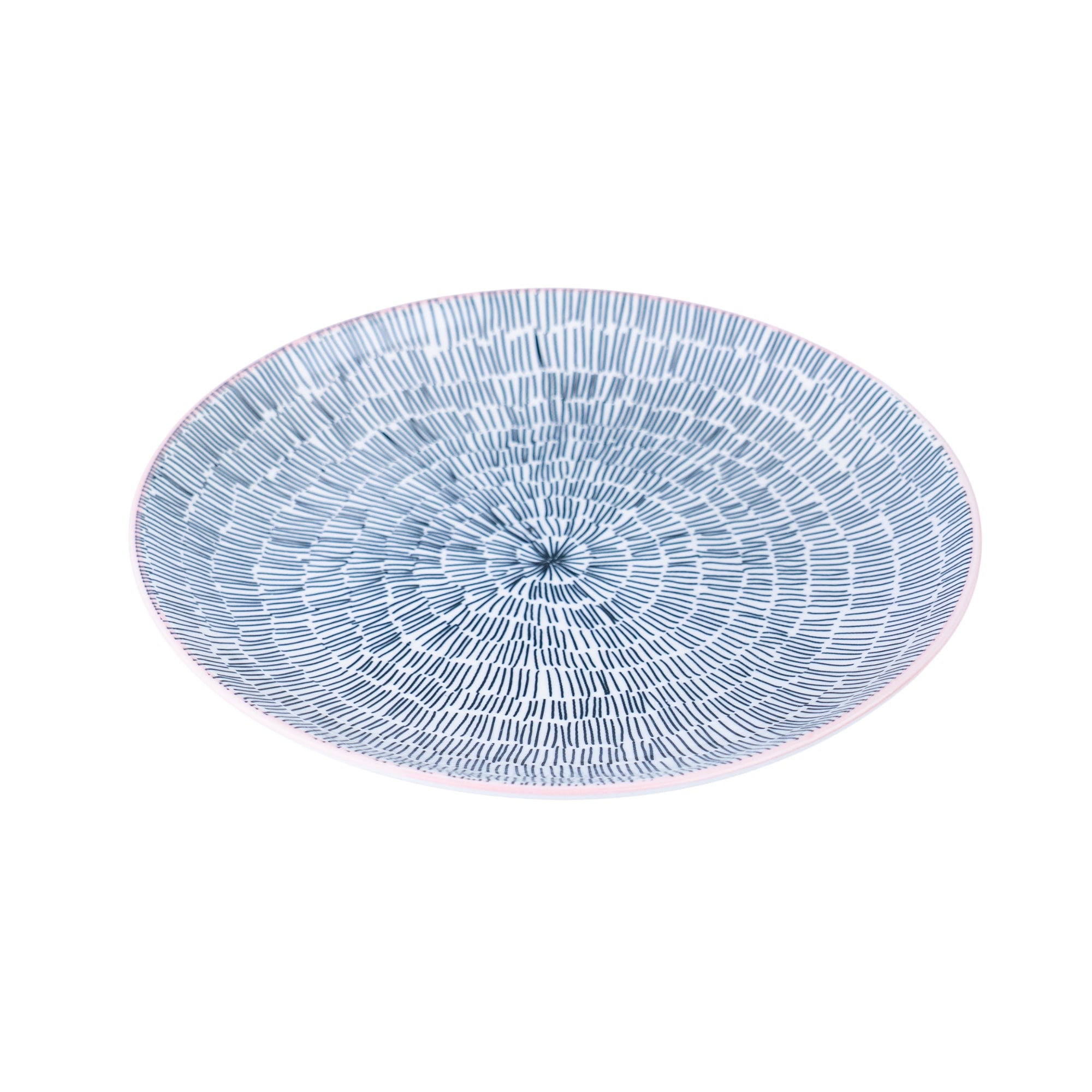 Conjunto de Pequeno-Almoço 6 Peças com Padrão Radial - Rosa (2 Pessoas) REF-720060P