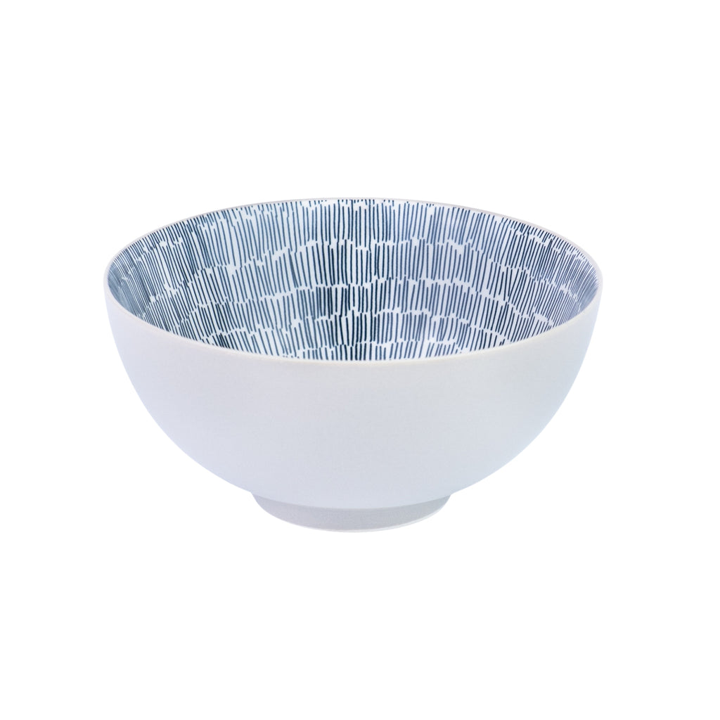 Conjunto de Pequeno-Almoço 6 Peças com Padrão Radial - Branco (2 Pessoas) REF-720060LB