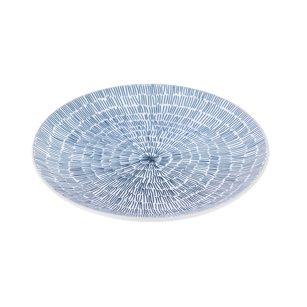 Conjunto de Pequeno-Almoço 6 Peças com Padrão Radial - Branco (2 Pessoas) REF-720060LB