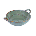 Tigela Oval de Cerâmica com Pegas - Verde Jade (17x21,5x5,6cm) REF-148004