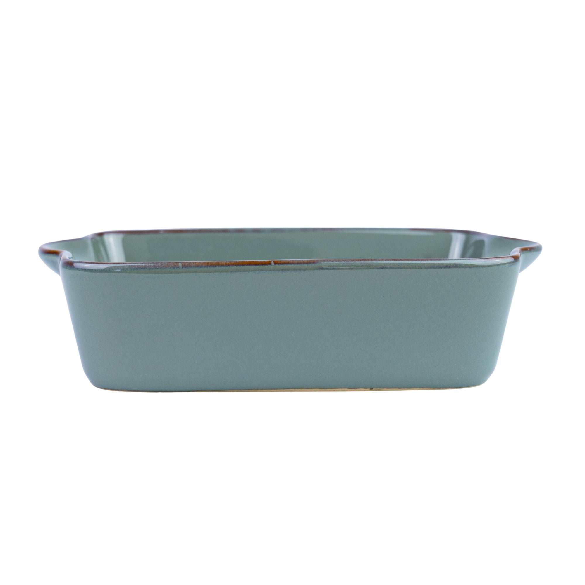 Travessa Retangular de Cerâmica com Asas em Verde Jade 22x12,8x5,5cm REF-12103024