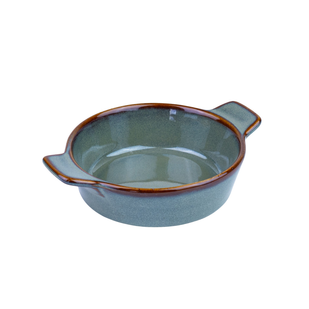 Tigela Redonda de Cerâmica com Asas em Verde Jade 14x11x3,8cm REF-12103040