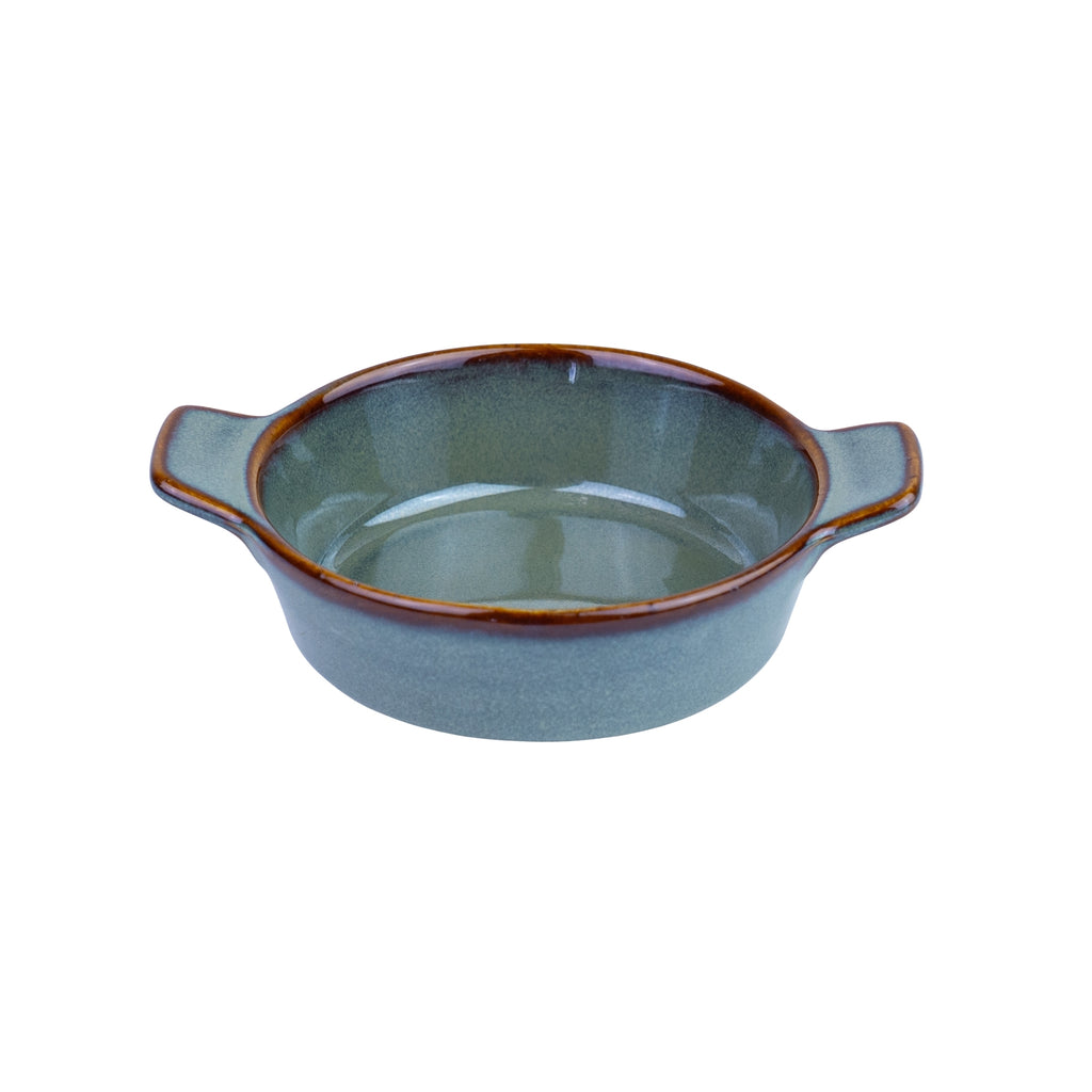 Tigela Redonda de Cerâmica com Asas em Verde Jade 14x11x3,8cm REF-12103040