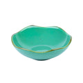 Tigela Ondulada em Cerâmica - Verde Turquesa 12x4cm REF-500196