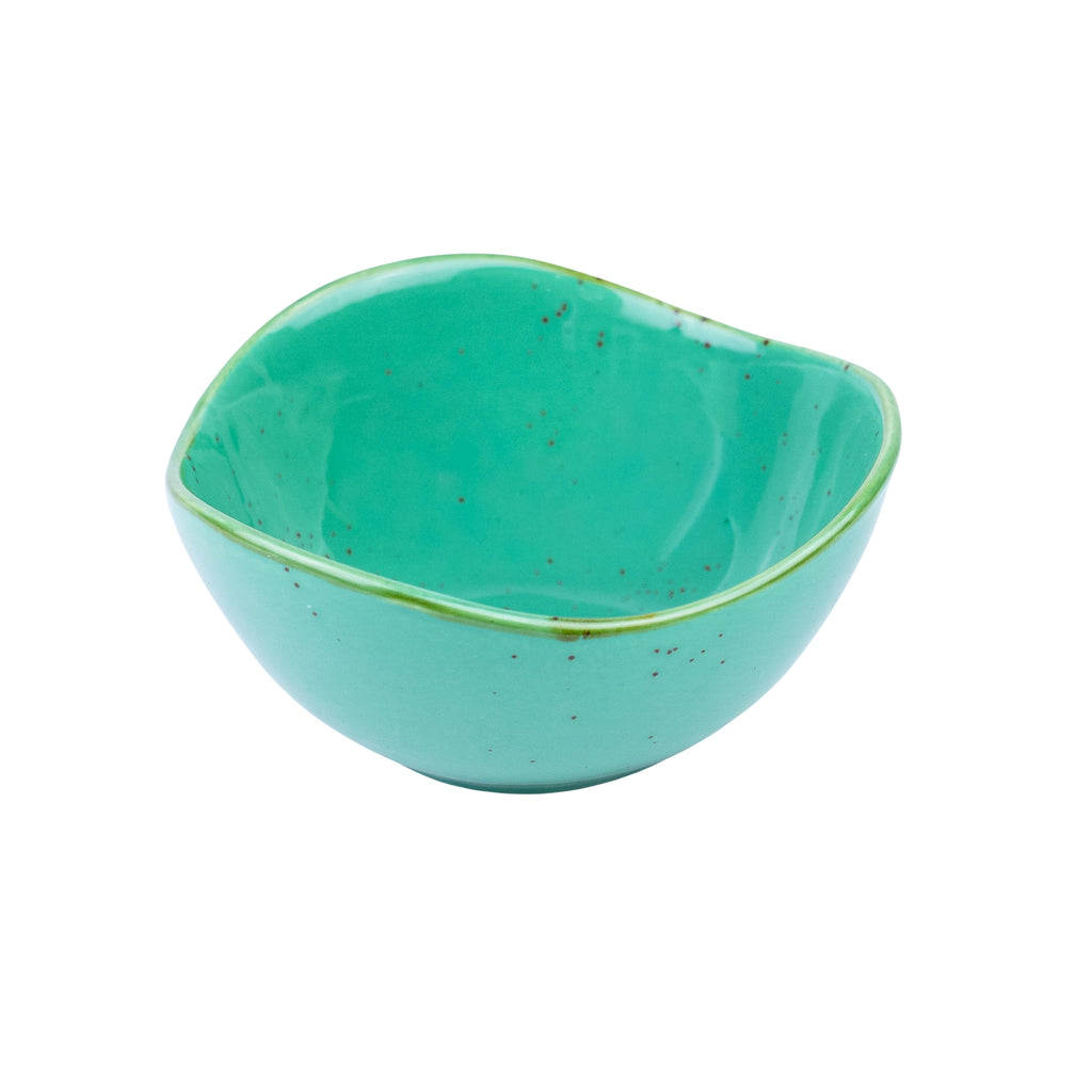 Tigela Quadrada em Cerâmica - Verde Turquesa 12x6cm REF-500146