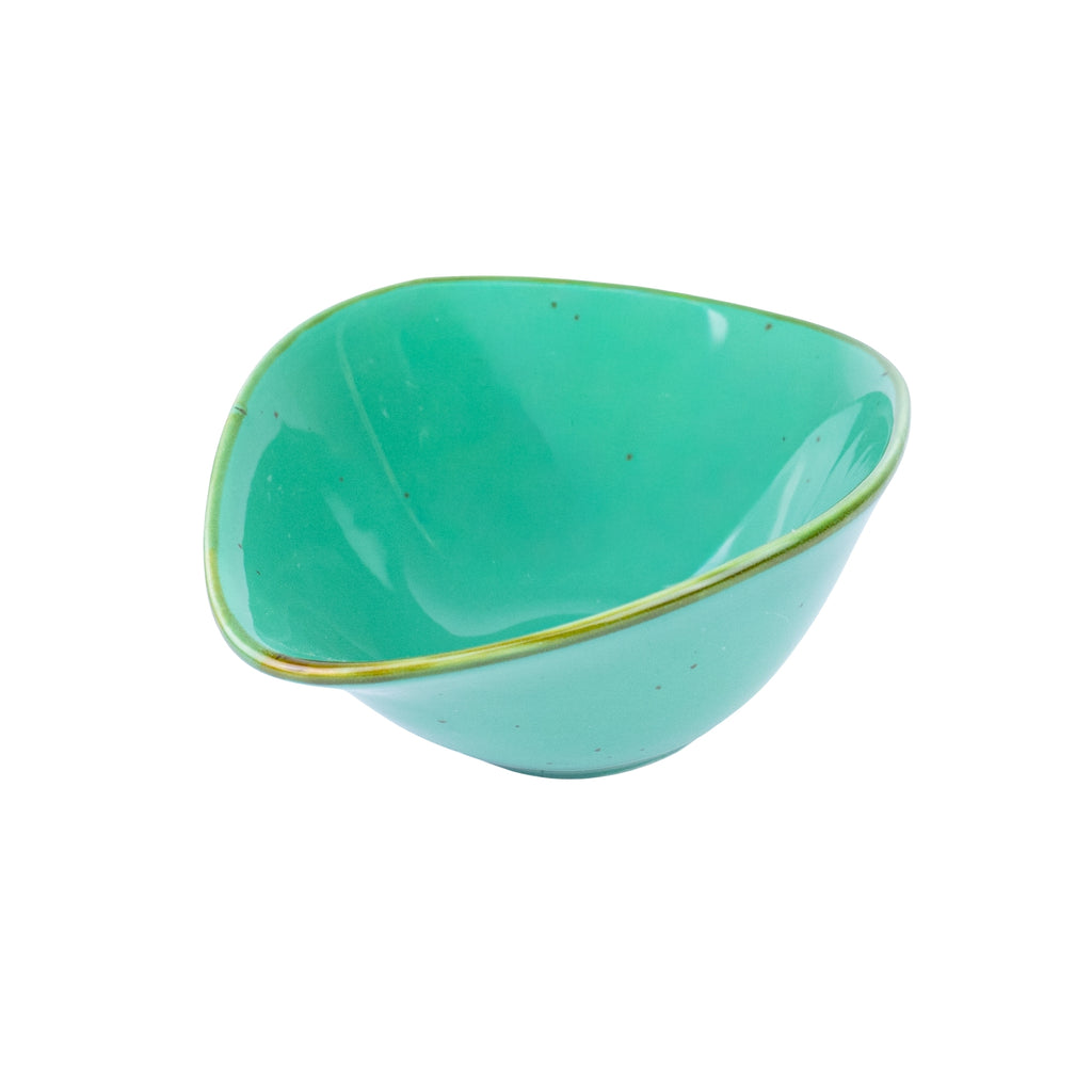 Tigela Triangular em Cerâmica - Verde Turquesa 13.9x11.8x5.8cm REF-500136