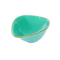 Tigela Triangular em Cerâmica - Verde Turquesa 13.9x11.8x5.8cm REF-500136