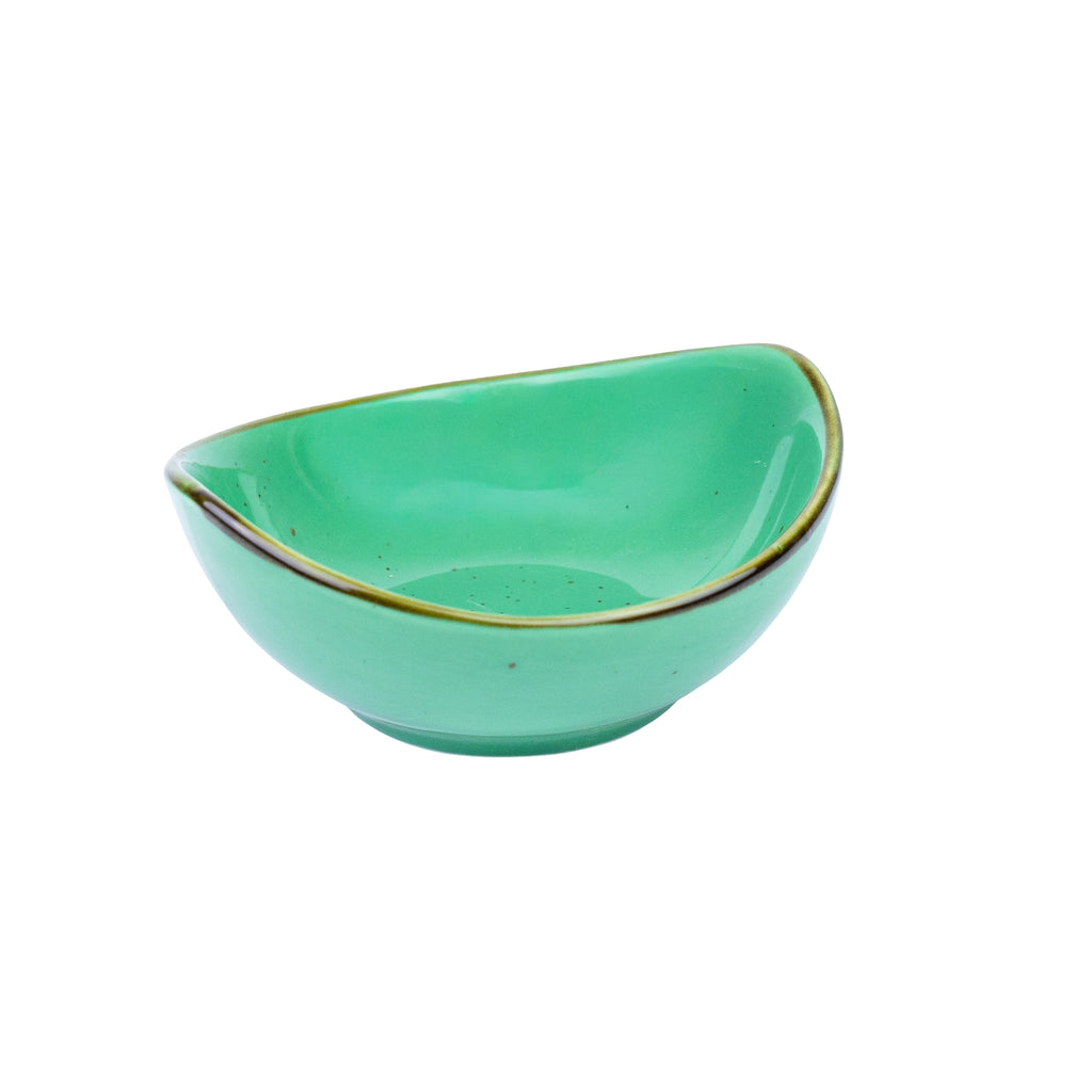 Tigela Semicircular em Cerâmica - Verde Turquesa 10.7x9.6x4.8cm REF-500116
