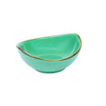 Tigela Semicircular em Cerâmica - Verde Turquesa 10.7x9.6x4.8cm REF-500116