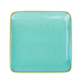 Prato Quadrado Grande em Cerâmica - Verde Turquesa 18.5x18.5x2cm REF-660001