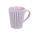 Caneca em Cerâmica - Rosa com Riscas Pretas 380cc REF-299006