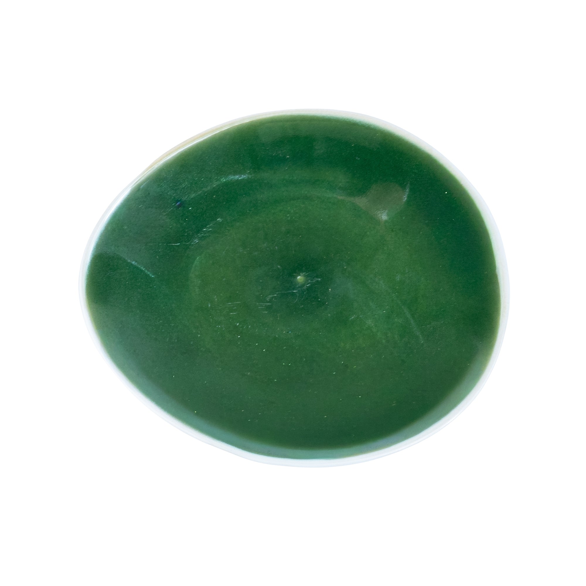 Prato Fundo Redondo em Cerâmica - Bicolor Interior Verde/Mostarda e Exterior Branco 15.2cm REF-640003