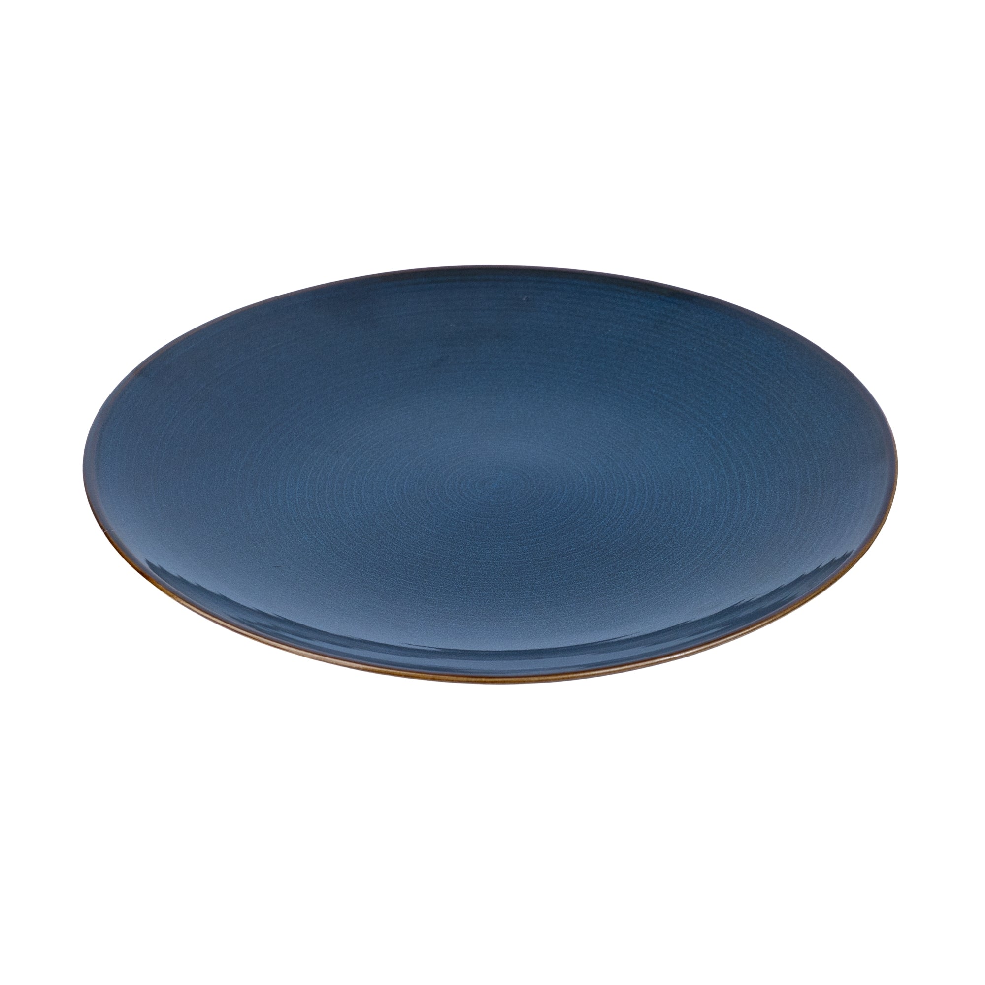 Prato Redondo Grande em Cerâmica - Azul Marinho 28cm REF-604001