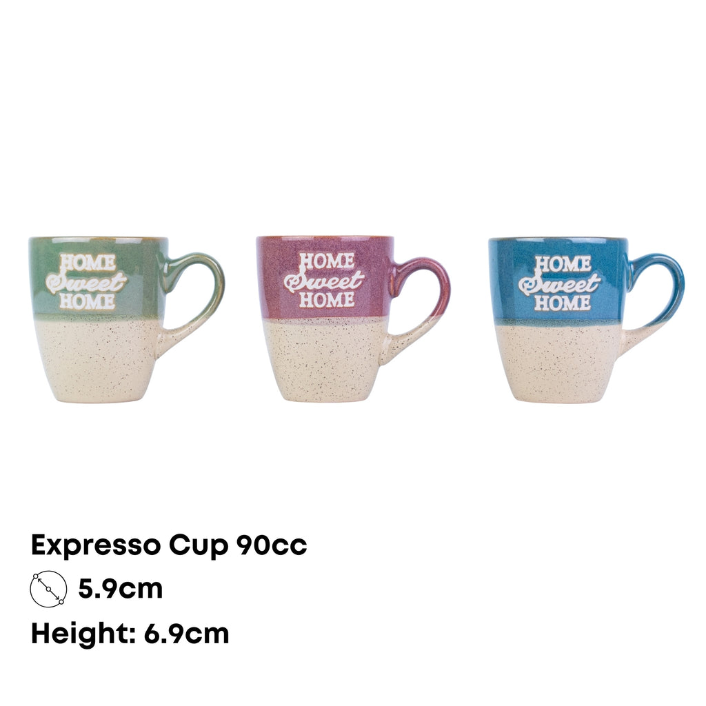 Chávena de Espresso 90cc "Home Sweet Home" - 3 Cores Disponíveis REF-207009
